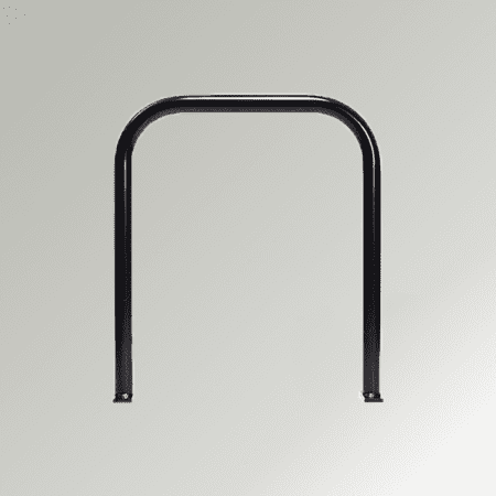 Render image of the Sheffield Cycle Stand on its own in front of a gradient grey background